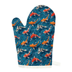 Koi Fish Pattern Print Single Oven Mitt
