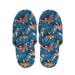 Koi Fish Pattern Print Slippers