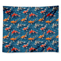 Koi Fish Pattern Print Tapestry