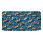 Koi Fish Pattern Print Towel