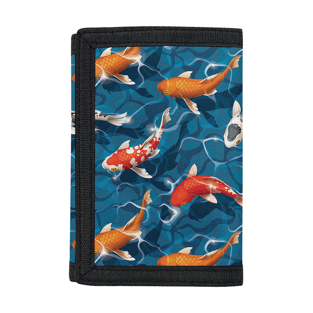 Koi Fish Pattern Print Trifold Wallet