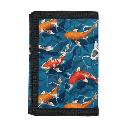 Koi Fish Pattern Print Trifold Wallet