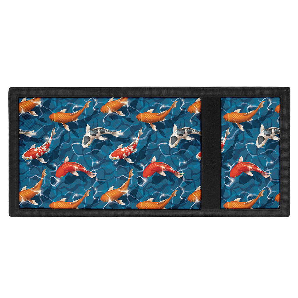 Koi Fish Pattern Print Trifold Wallet