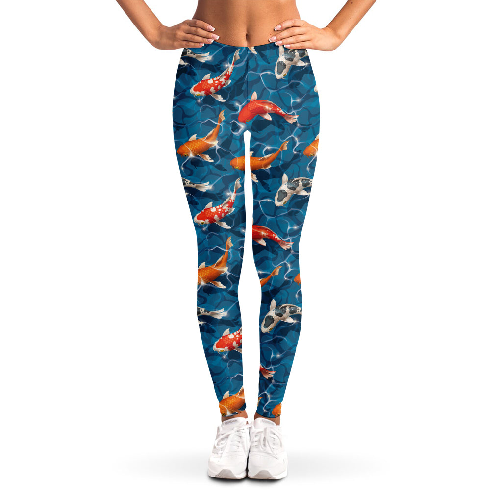 Koi Fish Pattern Print Women's Leggings