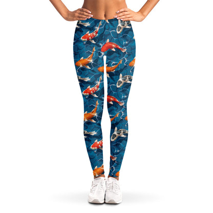 Koi Fish Pattern Print Women's Leggings