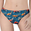 Koi Fish Pattern Print Women's Thong