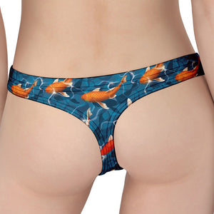 Koi Fish Pattern Print Women's Thong