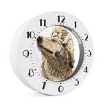 Labrador Retriever And Puppy Print Alarm Clock