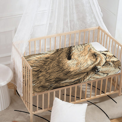 Labrador Retriever And Puppy Print Baby Crib Sheet