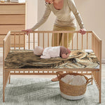 Labrador Retriever And Puppy Print Baby Crib Sheet