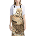 Labrador Retriever And Puppy Print Bib Apron With Pocket