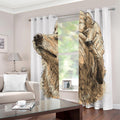 Labrador Retriever And Puppy Print Dimout Grommet Curtains