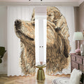 Labrador Retriever And Puppy Print Dimout Pencil Pleat Curtains