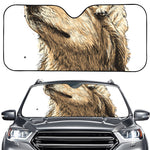 Labrador Retriever And Puppy Print Car Windshield Sun Shade