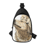 Labrador Retriever And Puppy Print Chest Bag