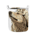 Labrador Retriever And Puppy Print Collapsible Laundry Basket