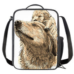 Labrador Retriever And Puppy Print Crossbody Lunch Bag