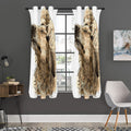 Labrador Retriever And Puppy Print Grommet Curtain Panels