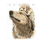 Labrador Retriever And Puppy Print Curtain