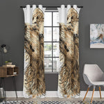 Labrador Retriever And Puppy Print Curtain
