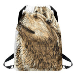 Labrador Retriever And Puppy Print Drawstring Backpack