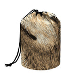 Labrador Retriever And Puppy Print Drawstring Makeup Bag