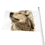 Labrador Retriever And Puppy Print Flag