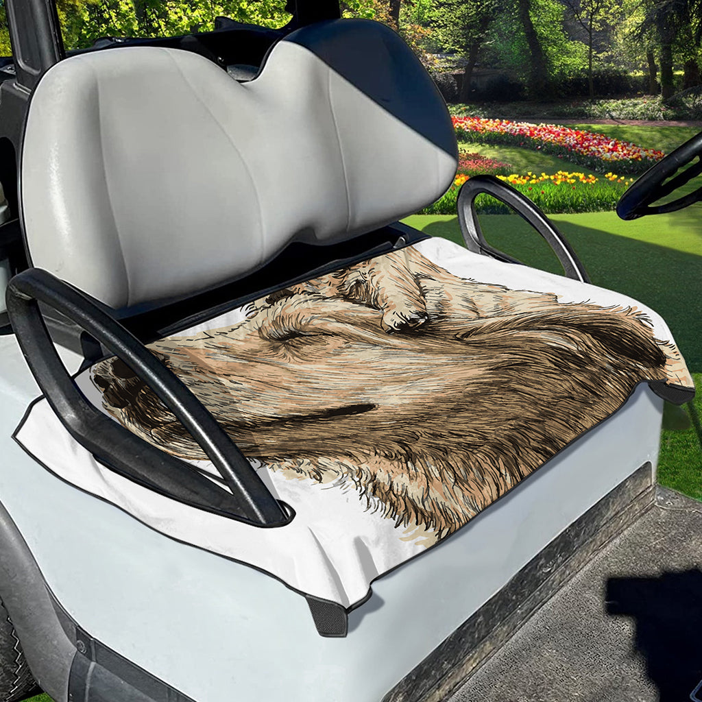 Labrador Retriever And Puppy Print Golf Cart Seat Cover