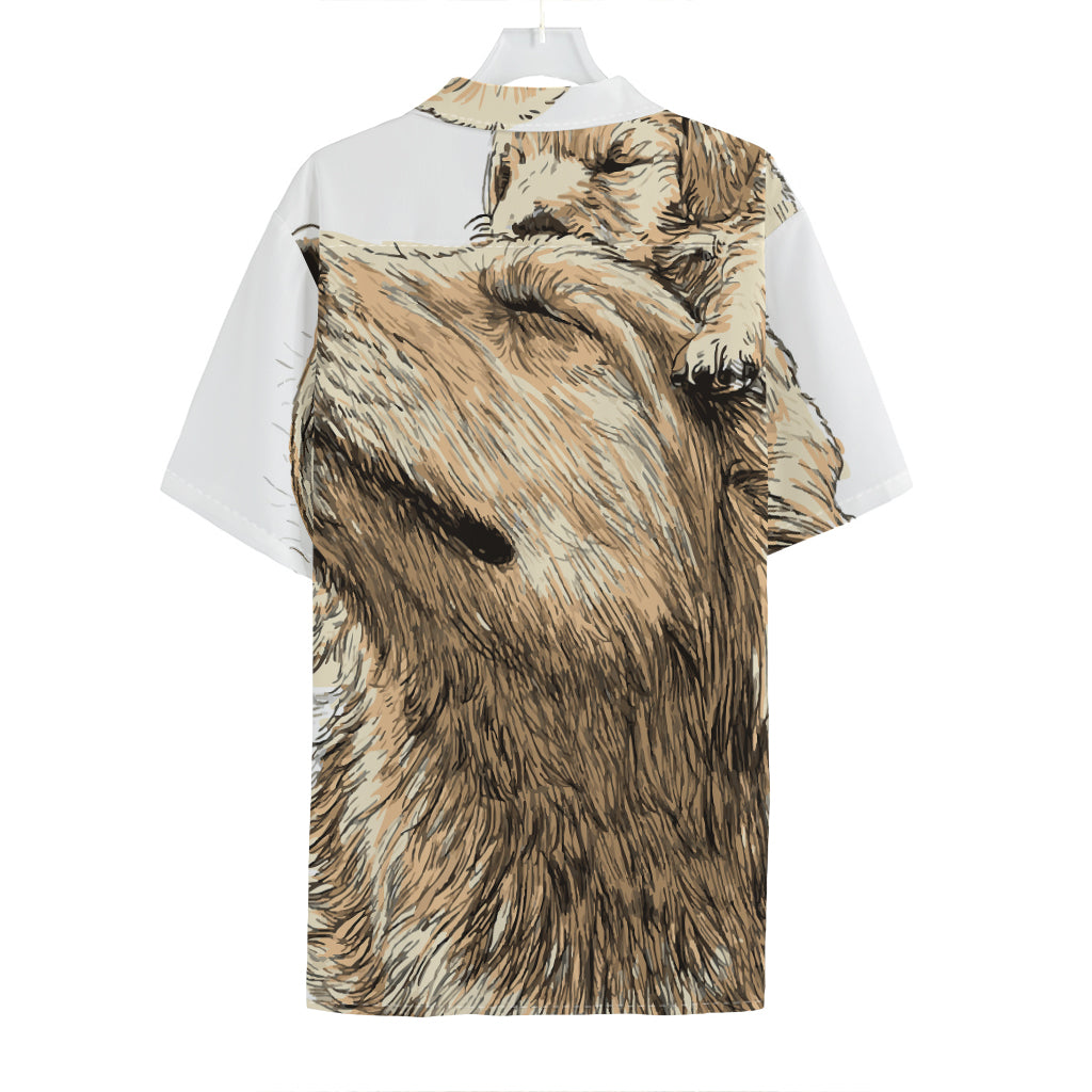 Labrador Retriever And Puppy Print Hawaiian Shirt