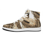 Labrador Retriever And Puppy Print High Top Leather Sneakers