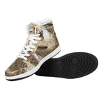 Labrador Retriever And Puppy Print High Top Leather Sneakers