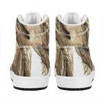 Labrador Retriever And Puppy Print High Top Leather Sneakers