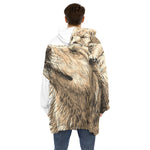 Labrador Retriever And Puppy Print Hoodie Blanket