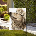 Labrador Retriever And Puppy Print House Flag