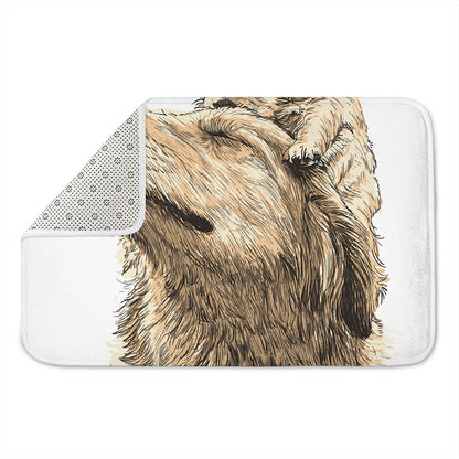 Labrador Retriever And Puppy Print Indoor Door Mat
