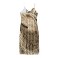 Labrador Retriever And Puppy Print Jersey Midi Cami Dress