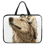 Labrador Retriever And Puppy Print Laptop Sleeve With Handle