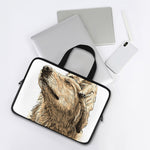 Labrador Retriever And Puppy Print Laptop Sleeve With Handle