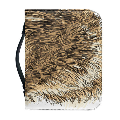 Labrador Retriever And Puppy Print Leather Bible Cover