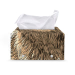 Labrador Retriever And Puppy Print Leather Tissue Box Cover