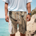 Labrador Retriever And Puppy Print Men's Cargo Shorts