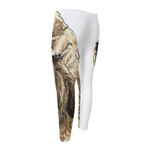 Labrador Retriever And Puppy Print Men's Compression Pants