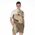 Labrador Retriever And Puppy Print Men's Romper