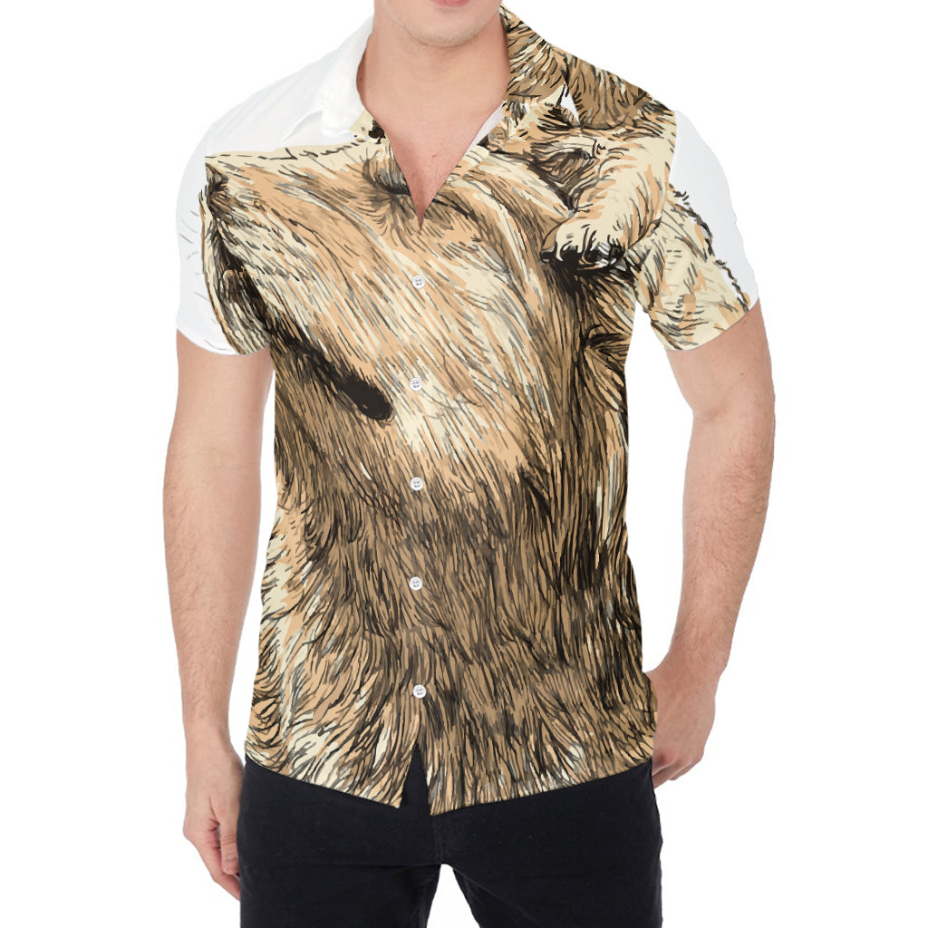 Labrador Retriever And Puppy Print Men's Shirt