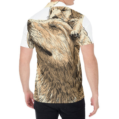 Labrador Retriever And Puppy Print Men's Shirt