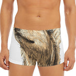Labrador Retriever And Puppy Print Men's Short Boxer Briefs