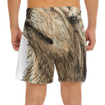 Labrador Retriever And Puppy Print Men's Split Running Shorts