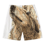 Labrador Retriever And Puppy Print Men's Swim Trunks