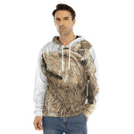 Labrador Retriever And Puppy Print Men's Velvet Pullover Hoodie