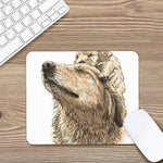 Labrador Retriever And Puppy Print Mouse Pad